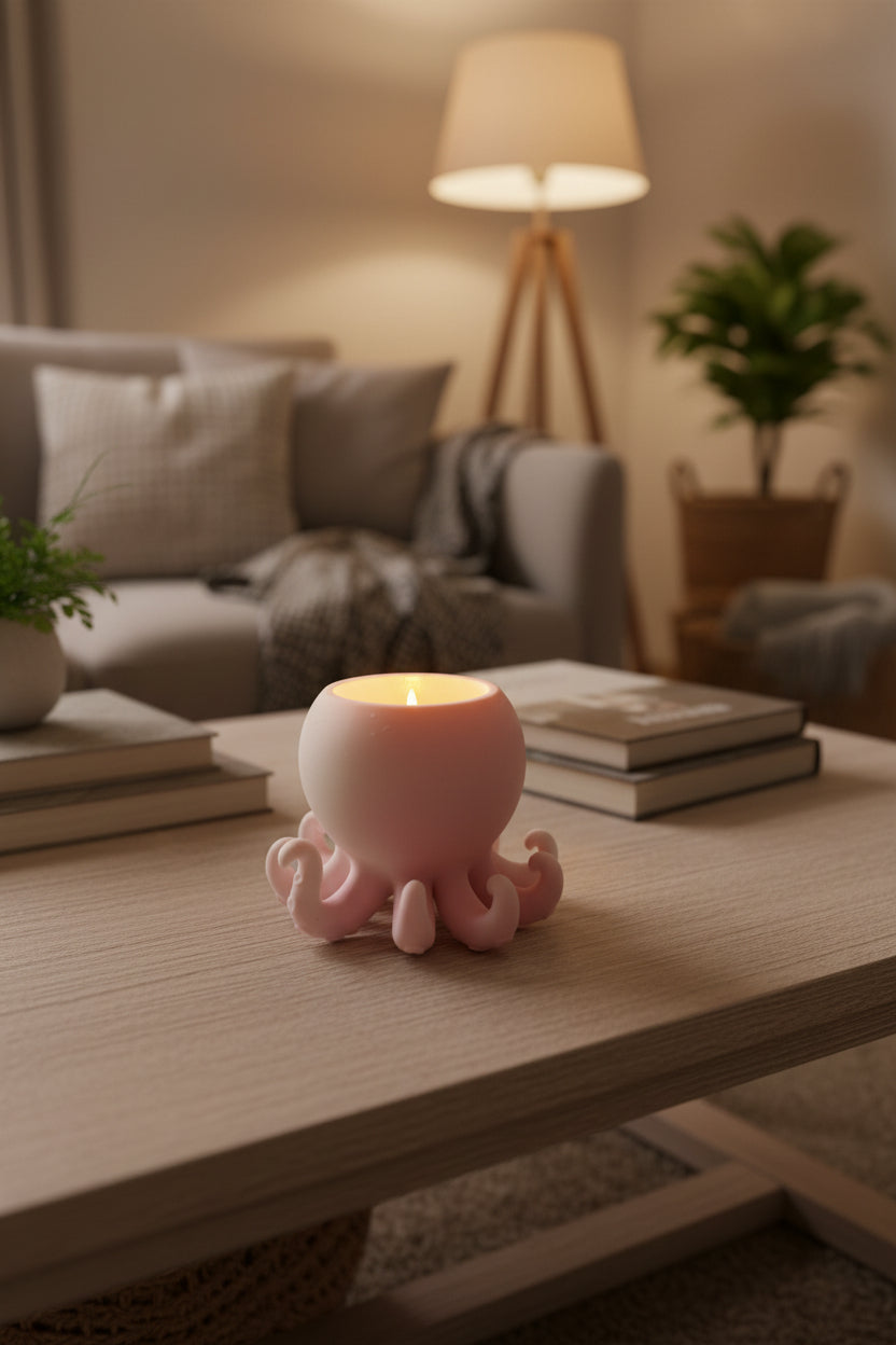 Octopus Planter & Candle Holder – 3D Printed Home Decor