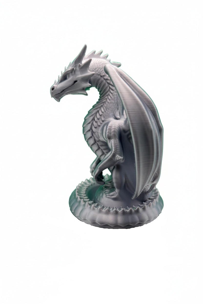 Resting Dragon Statue – 3D Printed Fantasy Sculpture