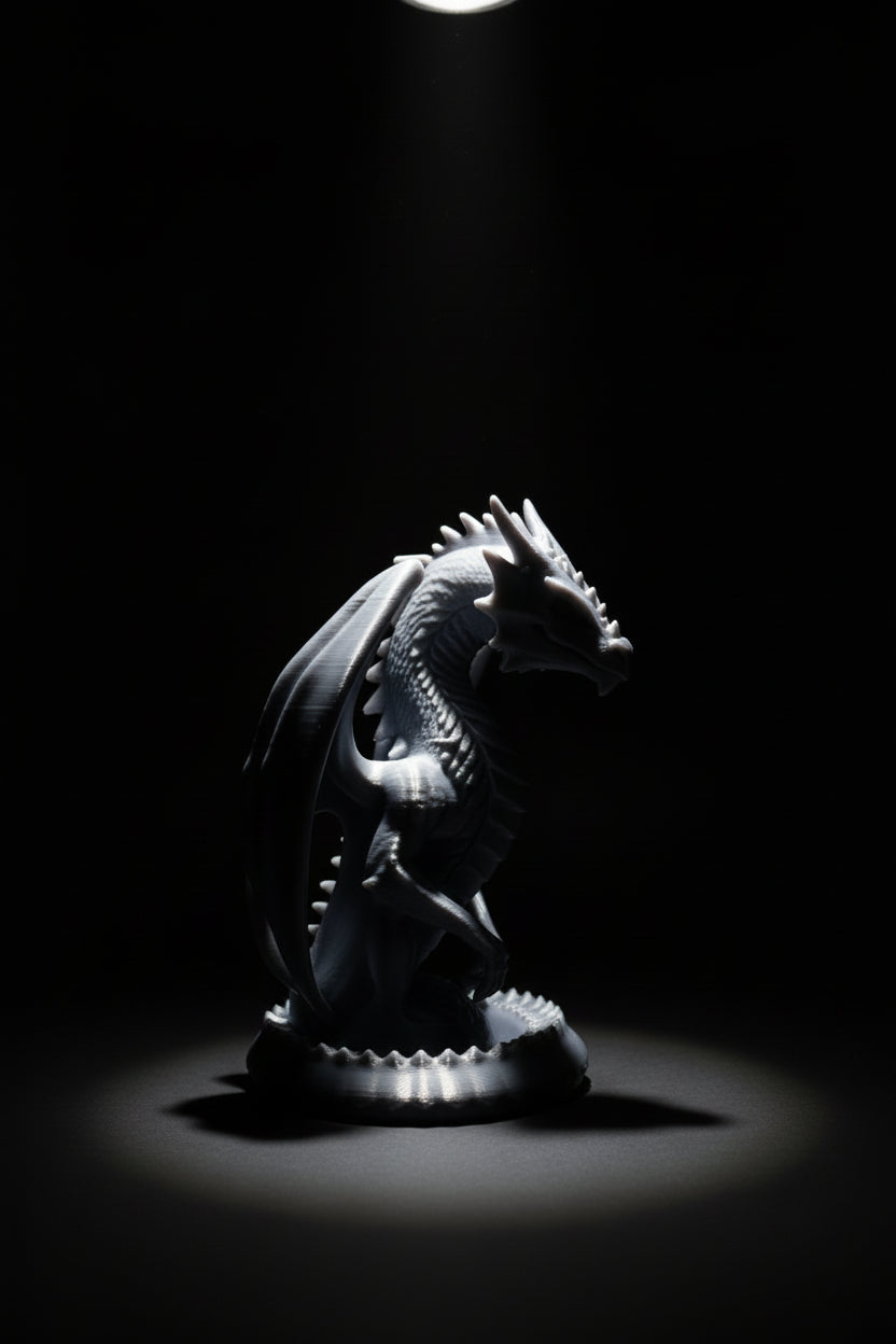 Resting Dragon Statue – 3D Printed Fantasy Sculpture