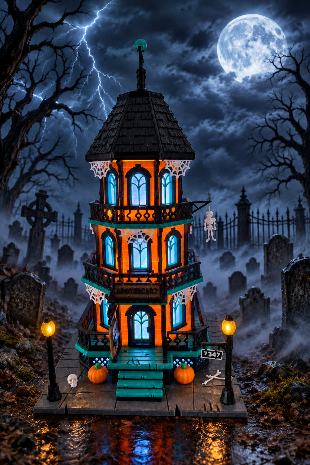 Lighted Haunted House – 3D Printed Halloween Decor