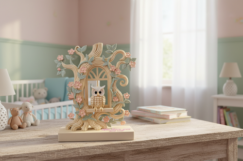 Personalized Owl in Enchanted Tree Window