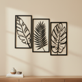 Tropical Leaf Wall Art Set – 3D Printed Botanical Panels